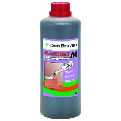 Domieszka w płynie do zapraw murarskich i tynkarskich Plastimix-M 1 l Den Braven