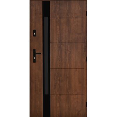 Drzwi zewnętrzne PEKIN Orzech 90 prawe