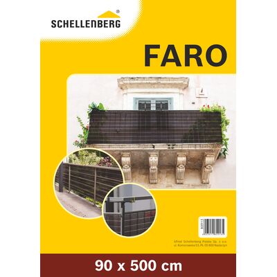 Osłona balkonowa Faro 0,9 x 5 m brąz