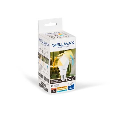 Żarówka ledowa Wellmax Samsung tradycyjna LED E-27 12 W 3X kolor