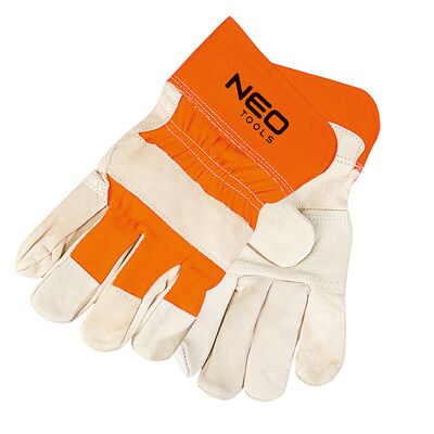 Rękawice robocze, skóra bydlęca licowa, 10,5