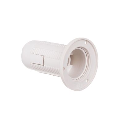 Oprawka E27 biała z kołnierzem Duwi