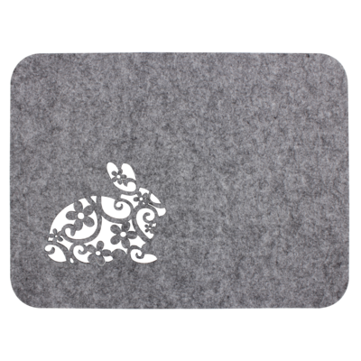 Podkładka filcowa ZAJĄCZEK 40 x 30 cm szara