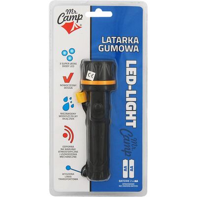 Latarka gumowa 3 LED 3 x R6 Mr Camp