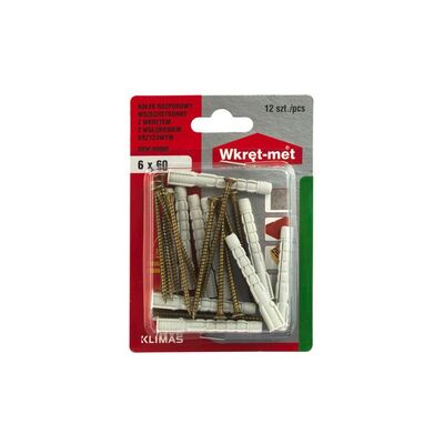 Wkręt-met Kołek uniwersalny 6,0 x 50 z wkrętem z łbem stożkowym 3,5 x 60