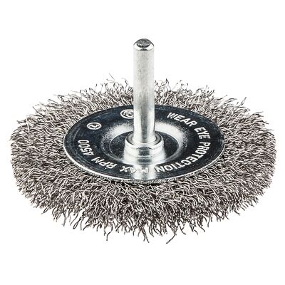 GRAPHITE Szczotka druciana tarczowa z trzpieniem 75 mm, INOX