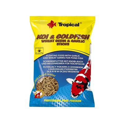 Pokarm dla ryb pływający koigoldFish wheat germgarlic Sticks worek 1000 ml / 90 g Tropical
