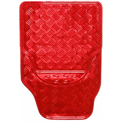 Dywaniki alu czerwone (przód + tył) 4CAR