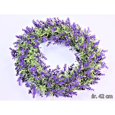 Wianek lawenda 42 cm fioletowy