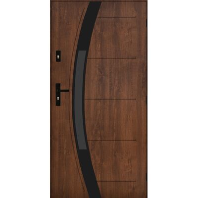 Drzwi zewnętrzne NYKS Orzech 90 prawe