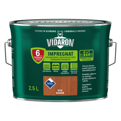 Impregnat Powłokotwórczy Ochronno-Dekoracyjny Mahoń V24 2,5 l VIDARON