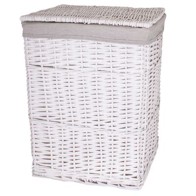 Kosz na pranie biały 35 x 45 x 60 cm
