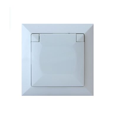 Gniazdo pojedyncze Perła białe IP44 2P+Z