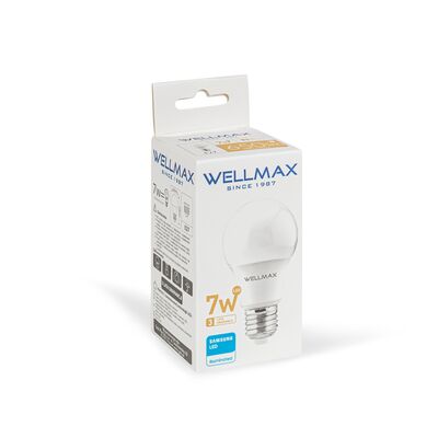 Żarówka ledowa Wellmax Samsung tradycyjna LED E-27 7W barwa ciepła