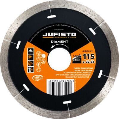 Tarcza diamentowa pełna 115 x 1,4 x 22,23 mm Jufisto