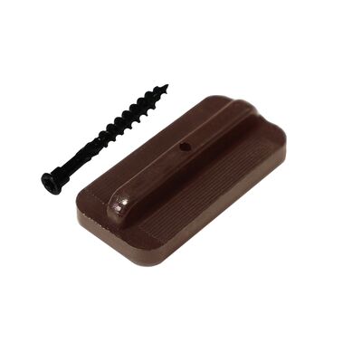 Klips mocujący + wkręt ciemny brąz