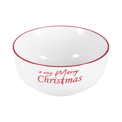 Miska ceramiczna Merry Christmas 480 ml biała