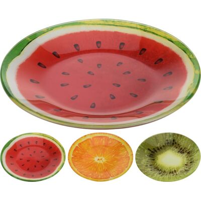 Talerz szklany 21 cm 3 wzory