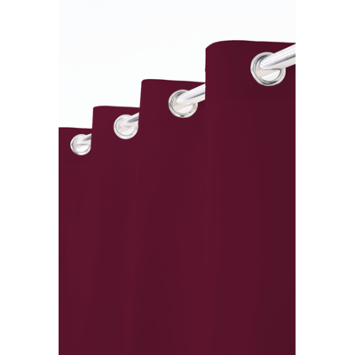 Zasłona Greta 135 x 260 cm 8 kółek bordo
