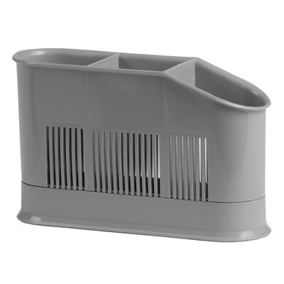 Ociekacz na sztućce Asca 3-komorowy szary DOMOTTI