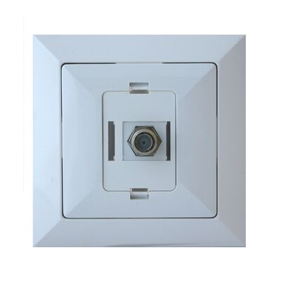 Gniazdo TV typ F Perła białe