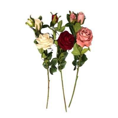 Róża sztuczna 71 cm mix kolorów