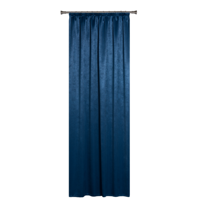 Zasłona z taśmą YORK 140 x 260 cm ciemnoniebieska