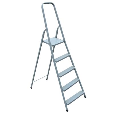 ZARGES Drabina stalowa, domowa, 5 stopniowa,