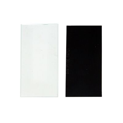 Filtr wymienny do tarcz i przyłbic 50 x 100 mm filtr ciemny + osłona