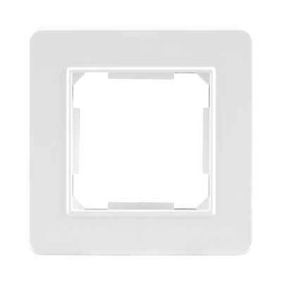 Ramka pojedyncza plastikowa biała QUAD
