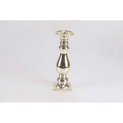 Świecznik ceramiczny 25 cm złoty