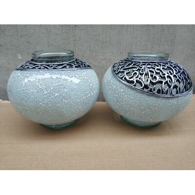 Znicz Witraż Kulka biały Ilumini