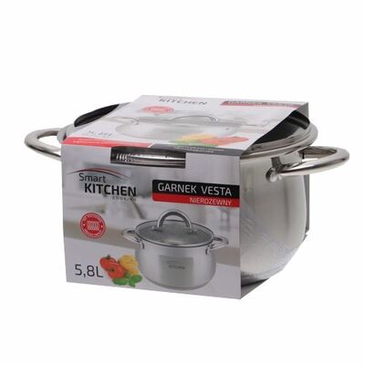 Garnek Vesta 22 cm 4,5 l szary