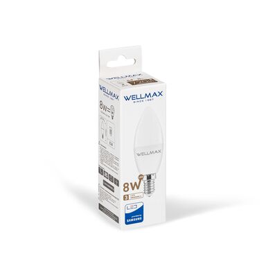 Żarówka ledowa Wellmax Samsung świeczka LED E-14 8 W neutralna