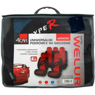 Pokrowce na siedzenia WELUR niebieskie 4Car