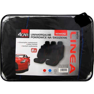 Pokrowce na siedzenia LINEA niebieskie 4Car