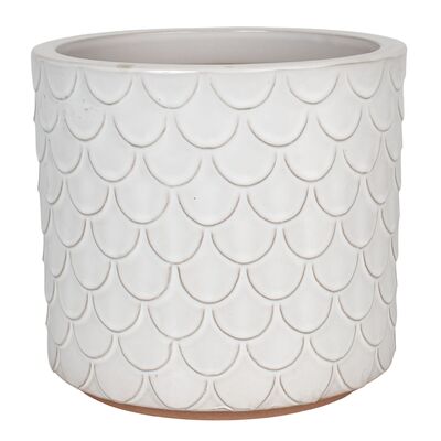 Donica 4397 szkliwo CYLINDER mrozoodporna 28 x 25 cm krem 044