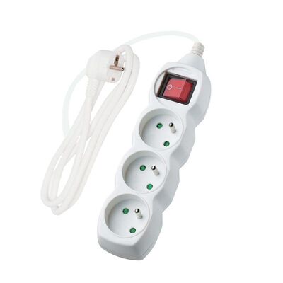 Przedłużacz 3-gniazda z uziemieniem i wyłącznikiem PP11 2 m biały DPM