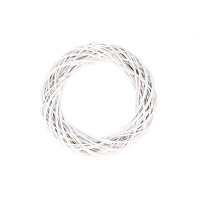 Wianek wiklinowy 50 x 10 cm biały