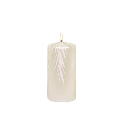 Świeca klubowa KL-4 120 x 58 Brokatowe Gałązki metalik perłowa