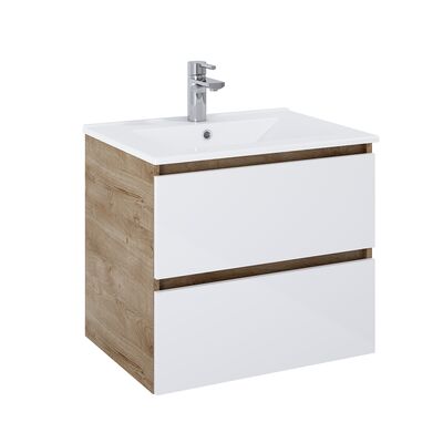 Szafka podumywalkowa biało-brązowa 53 x 60 cm Elita