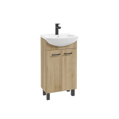 Szafka stojąca Novelty z umywalką D45 buk truflowy