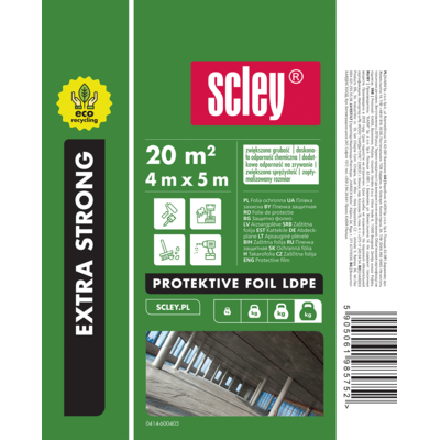 Folia malarska Scley 4 x 5 m gr.60 my