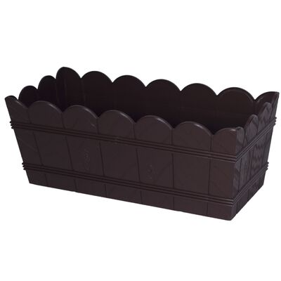 Skrzynka drewnopodobna 40 z uchwytami brąz