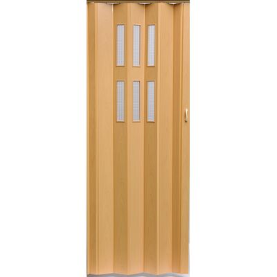 Drzwi harmonijkowe PIONEER GLASS 043 84 x 202 cm buk