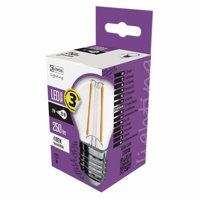 Żarówka LED Filament Mini Globe 2W E27 neutralna biel