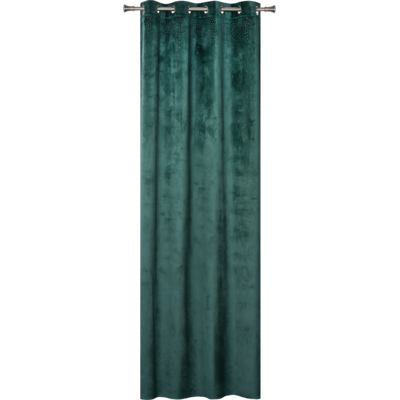 Zasłona z kółkami CRISTAL 135 x 260 cm zielona
