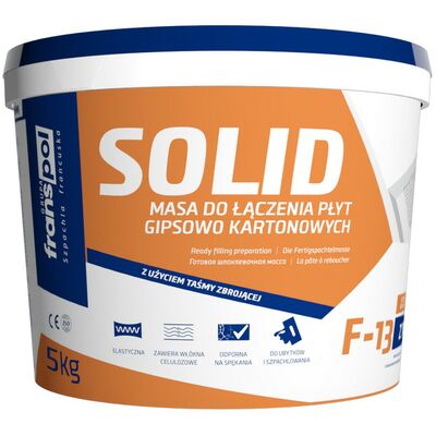 Gotowa masa do łączenia płyt g/k z taśmą SOLID F-13 5 kg Franspol