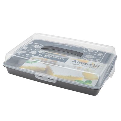 Pojemnik na ciasto Amaretti 28 x 41 cm szary