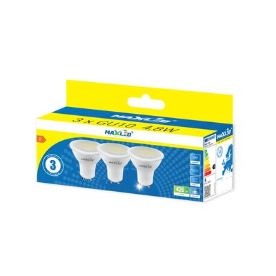 Żarówka LED GU10 4,8 W 3000 K trójpak